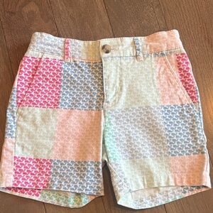 Vineyard Vines Kids Patchwork Shorts - Pink, Blue, Green